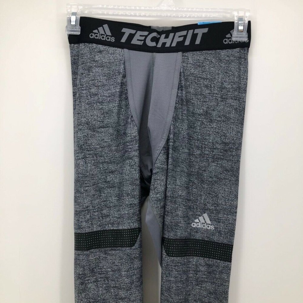 Adidas Climachill Mens 3/4 Tights Gray TechFit L - Picture 2 of 11